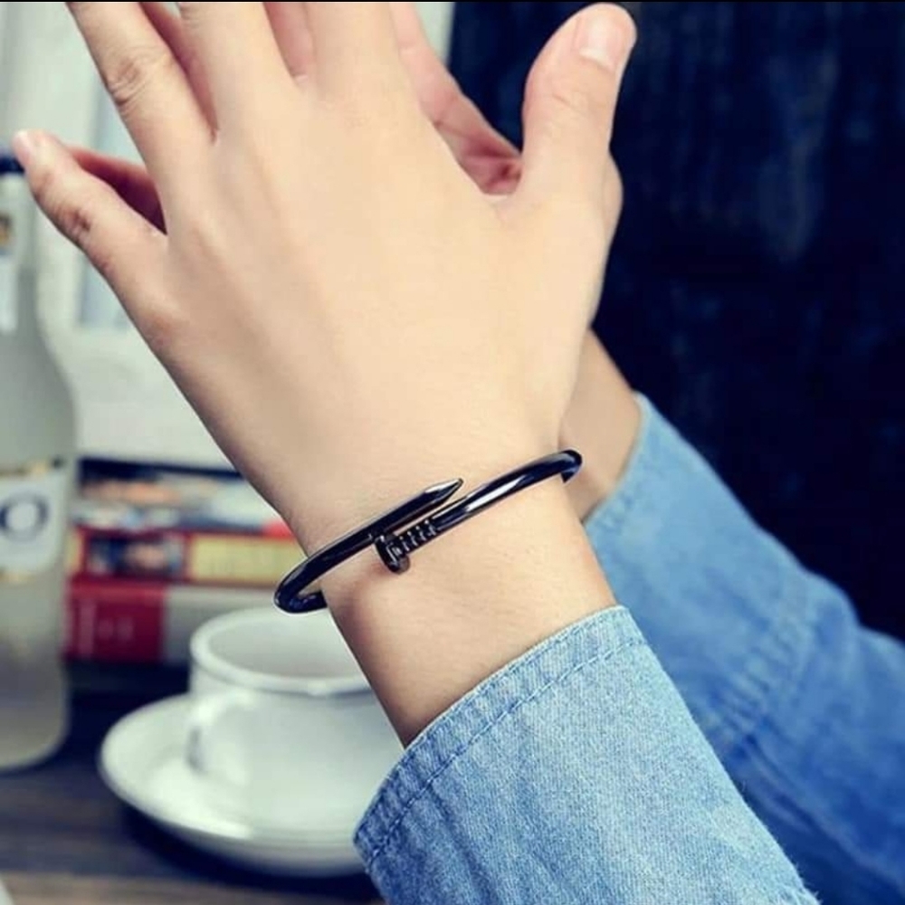Screws nail cuff bangle bracelet for women